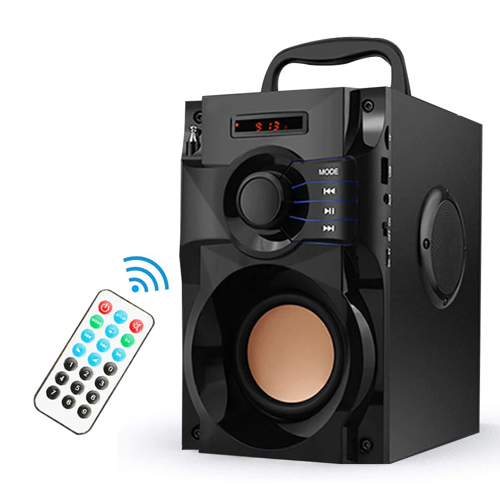 

Bluetooth-Колонка портативная с сабвуфером и пультом дистанционного управления