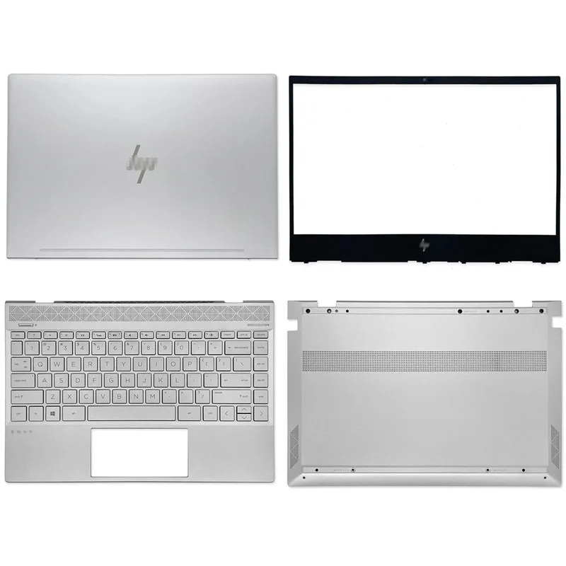 جديد ل HP ENVY X360 13-AH TPN-W136 LCD الغطاء الخلفي/الإطار الأمامي/لوحة المفاتيح Palmrest/غطاء سفلي الغطاء العلوي L24145-001 الفضة أ B C D