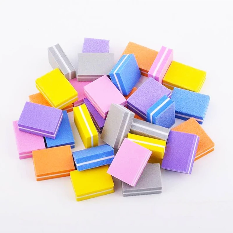 

50 шт., двусторонние мини-пилки для ногтей