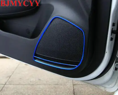 BJMYCYY чехол наклейка для KIA K2 RIO 2017 Стайлинг автомобиля 4 шт. нержавеющая сталь дверь