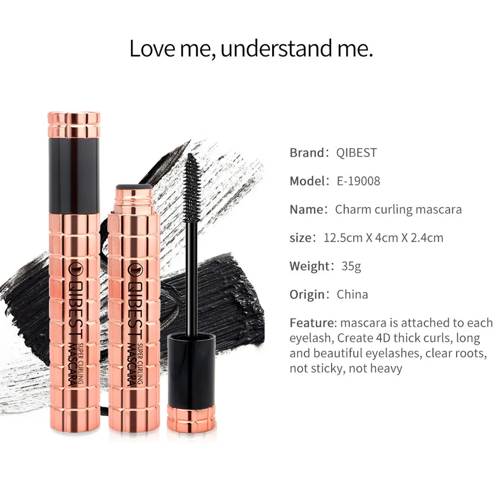 4D волокна тушь для ресниц длинные черные ресницы наращивания Водонепроницаемый