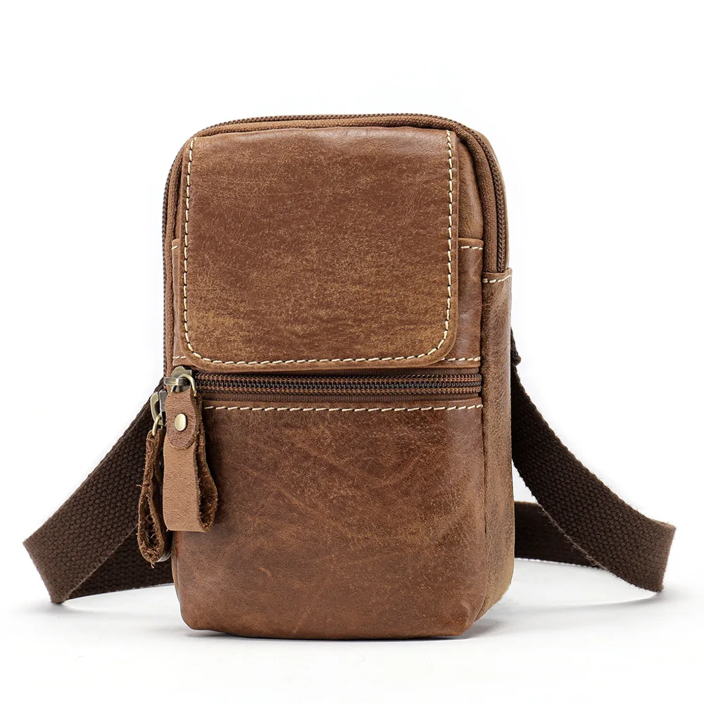 Новая сумка для бега мужская кожаная сумка-мессенджер Ретро через плечо Кожаная