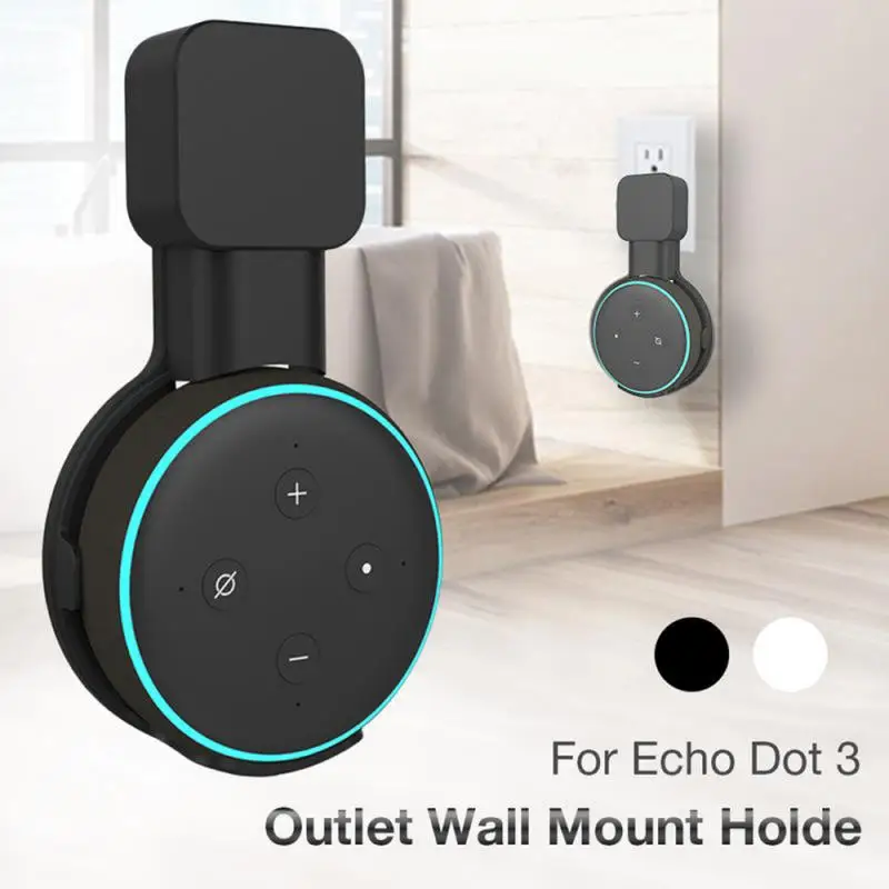 Alexa Speaker Wall Mount Holder Space Saving For Amazon Echo Dot 3rd Generation Smart Home Speakers Built-in Cable Management |