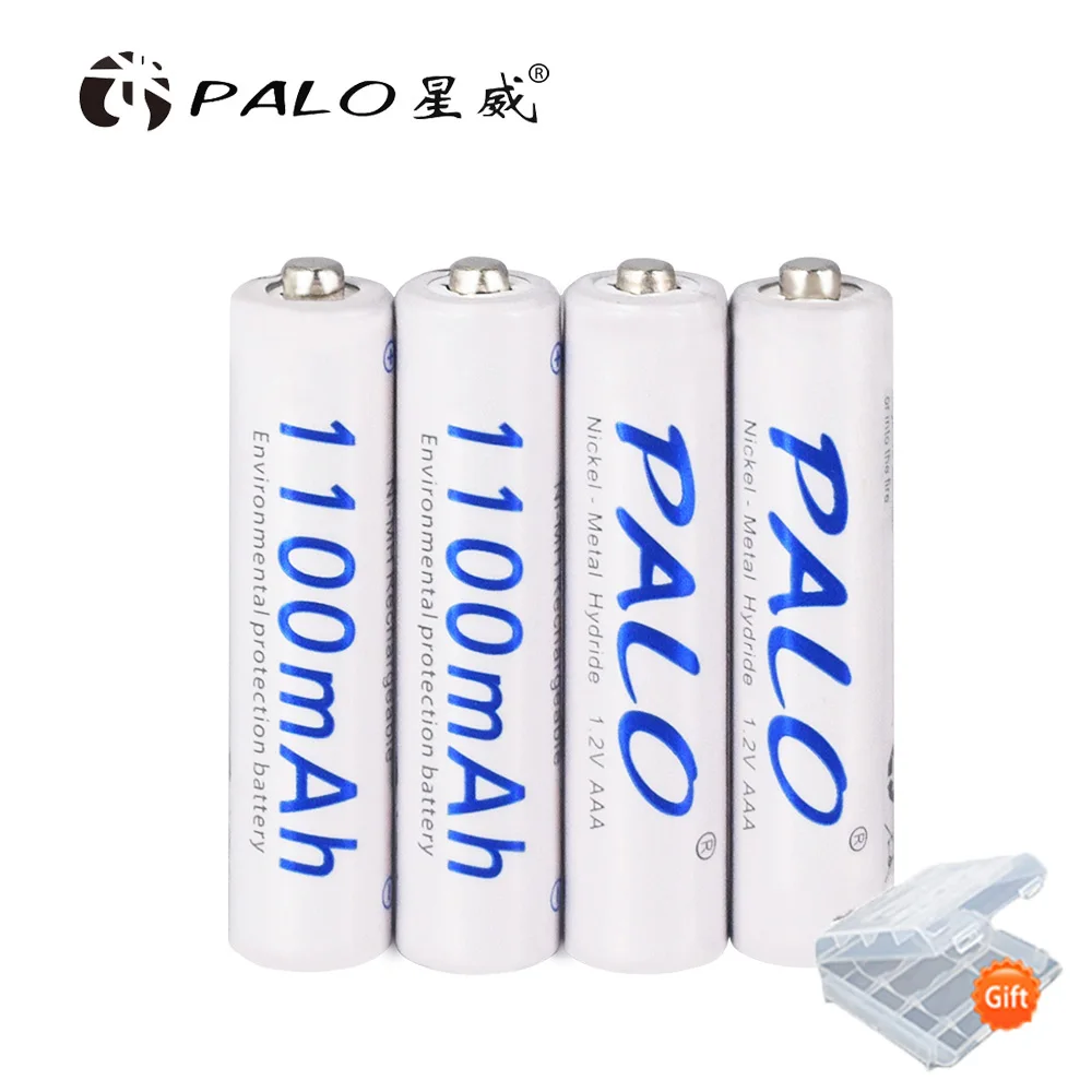 PALO 4 8 шт. AAA 3A 1100 мАч перезаряжаемый аккумулятор 1 2 V металл гидридных или никель