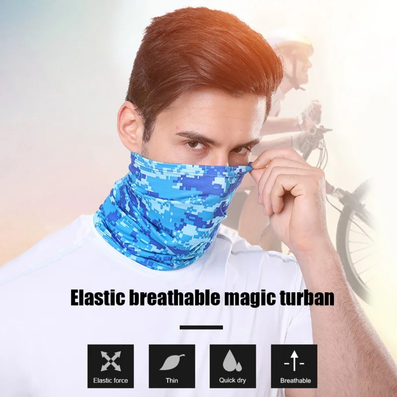 

Elastic Breathable Magic Turban Multifunctional Headgear Face Cover Headband Neck Sleeve Dustproof Washable Outdoor Bandanas