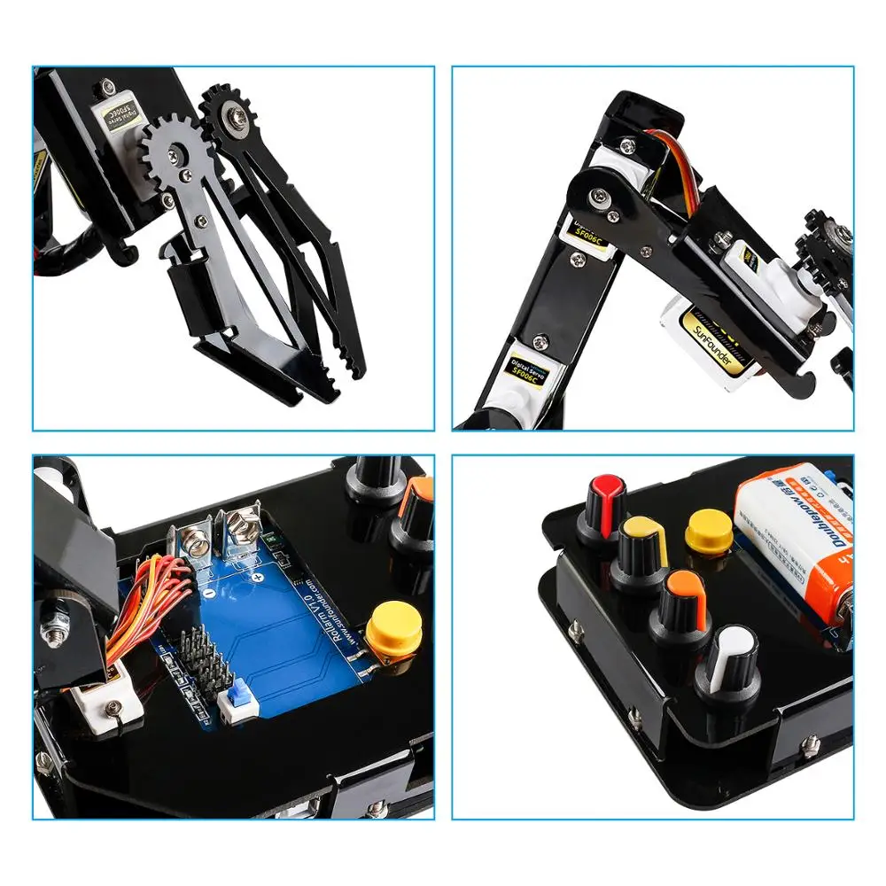 SunFounder Robotic Arm Edge Kit совместим с Arduino R3-роботом для обучения STEM eduction (101 шт.) - купить по