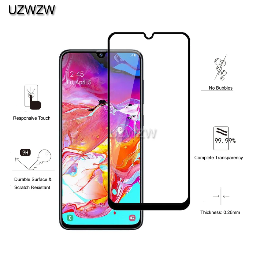 2 шт закаленное стекло для samsung Galaxy A70 A70s Полное покрытие экрана защитное закаленное стекло для samsung Galaxy A70 A70s стекло