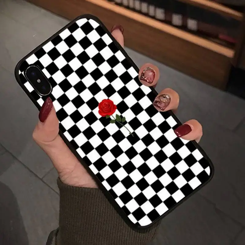 Babaite черный и белый шахматный силиконовый чехол для iphone 7 8 plus x xs max xr 11 pro мобильный