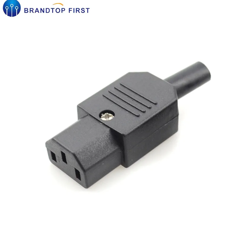 10A 250V черный IEC C13 женский и мужской разъем Rewirable питания 3 pin ac Розетка |