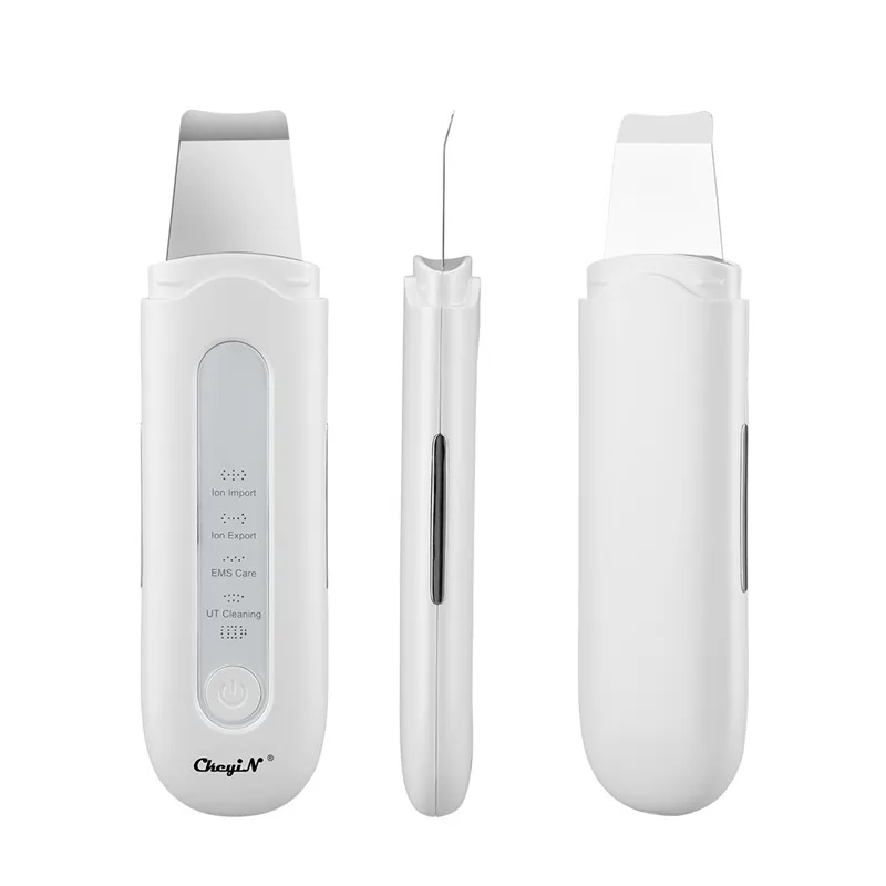 Ультразвуковой ионный скребок для кожи вибрирующий массажер лица очиститель пор