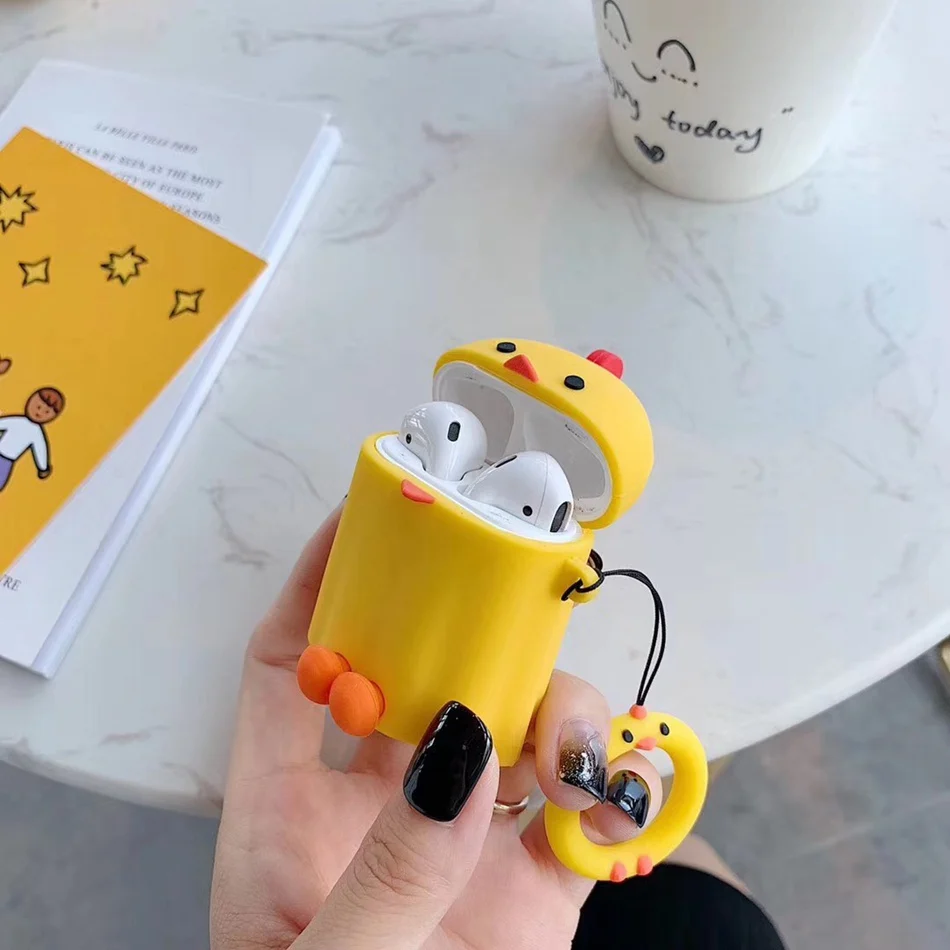 Наушники в форме кота чехол для Airpods 2 Чехол Силиконовый 3D стежка лев мультфильм Милая подставка в виде медведя чехол для Apple Air Pods чехол для Earpods