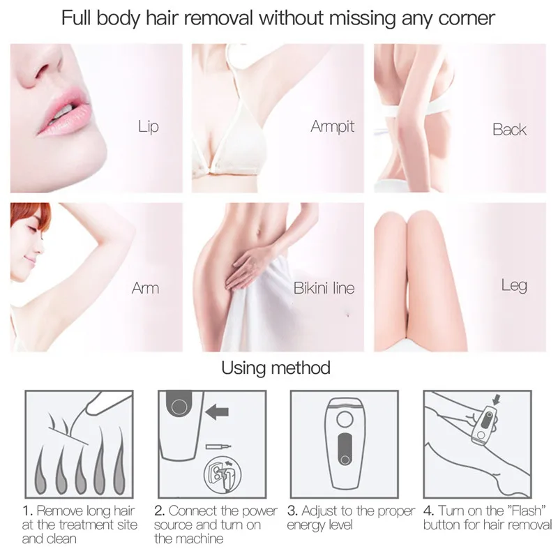 

Laser Depilator IPL Epilator Permanent Hair Removel Machine Body Face Leg Bikini Trimmer Depilador A Laser Women Shaver Shaving