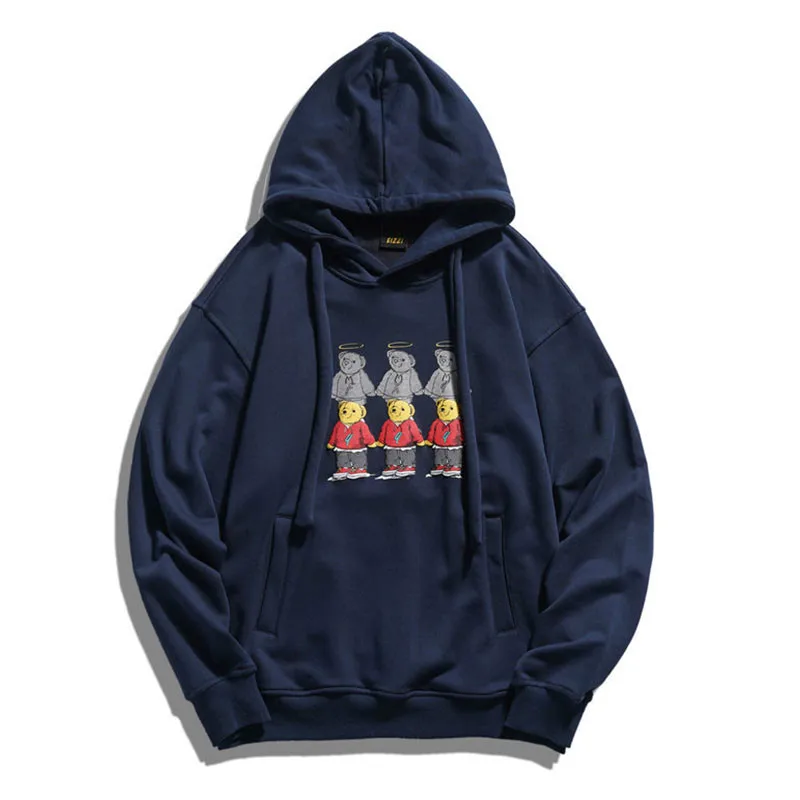 

Cartoon Printed Hoodies Men Hip Hop Streetwear Men's Hooded Sweatshirts Loose Harajuku Pullover Hoodie Male Tops Hoodies Homem