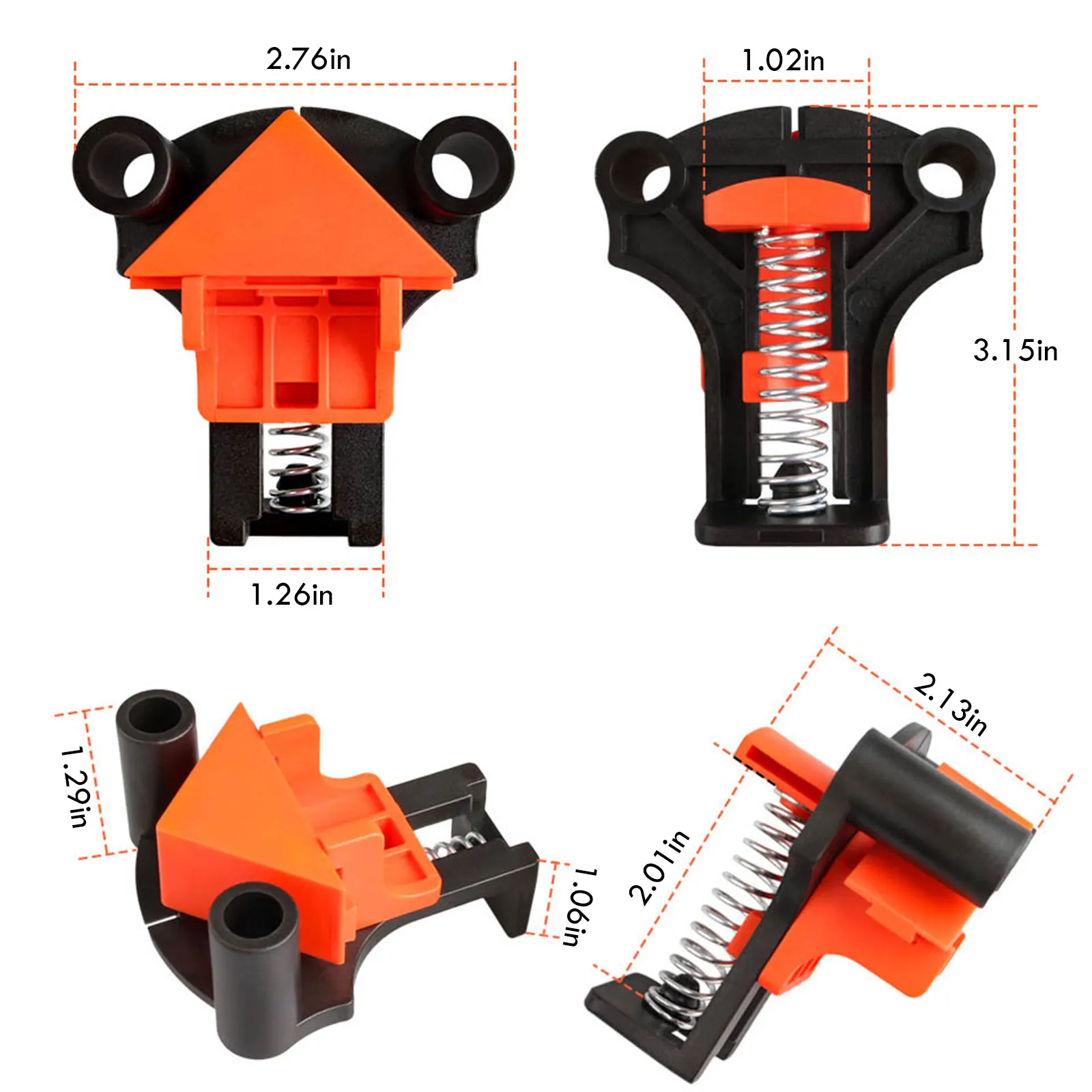 

1/4pcs 90 Degree Right Angle Clamp Corner Mate Woodworking Hand Fixing Clips Picture Frame Corner Clip Positioning Tools
