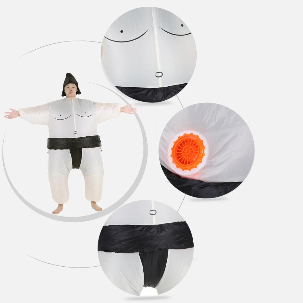 Милый надувной костюм сумо для взрослых с воздушным вентилятором нарядное