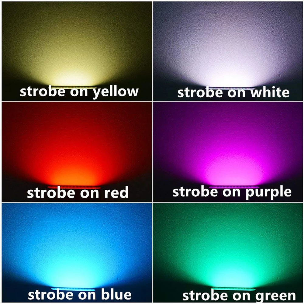204 светодиодный RGB Стробоскоп светильник с активацией звуком музыки дискотечный