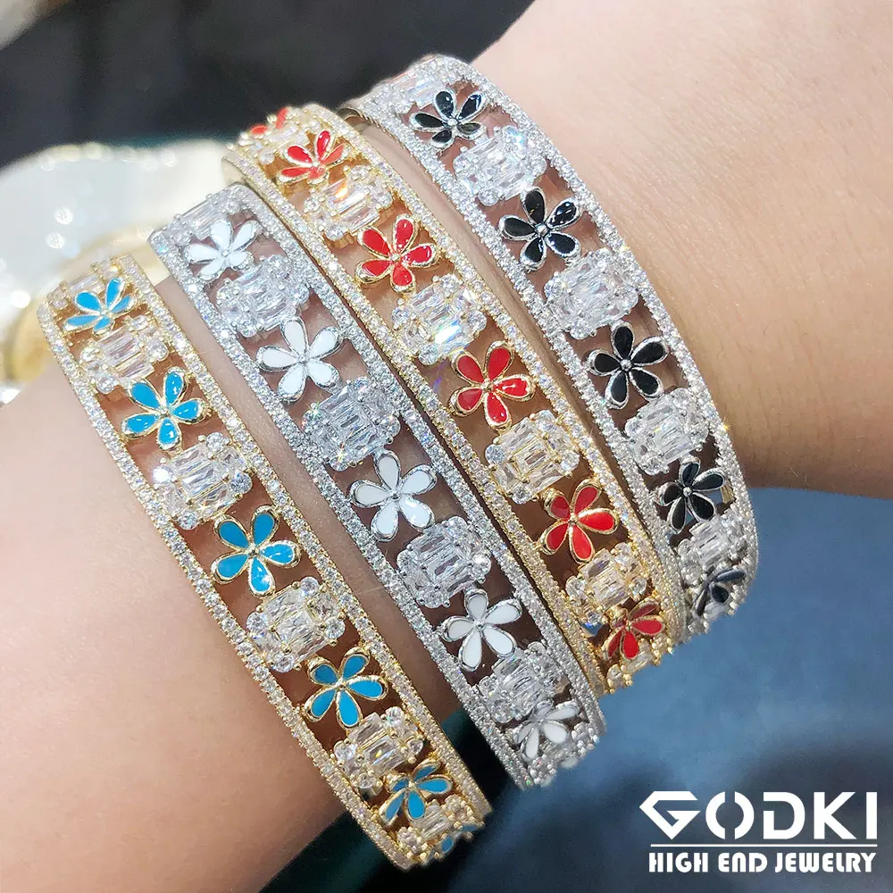 GODKI корейский модный браслет кольцо набор украшений для женщин Свадебные с