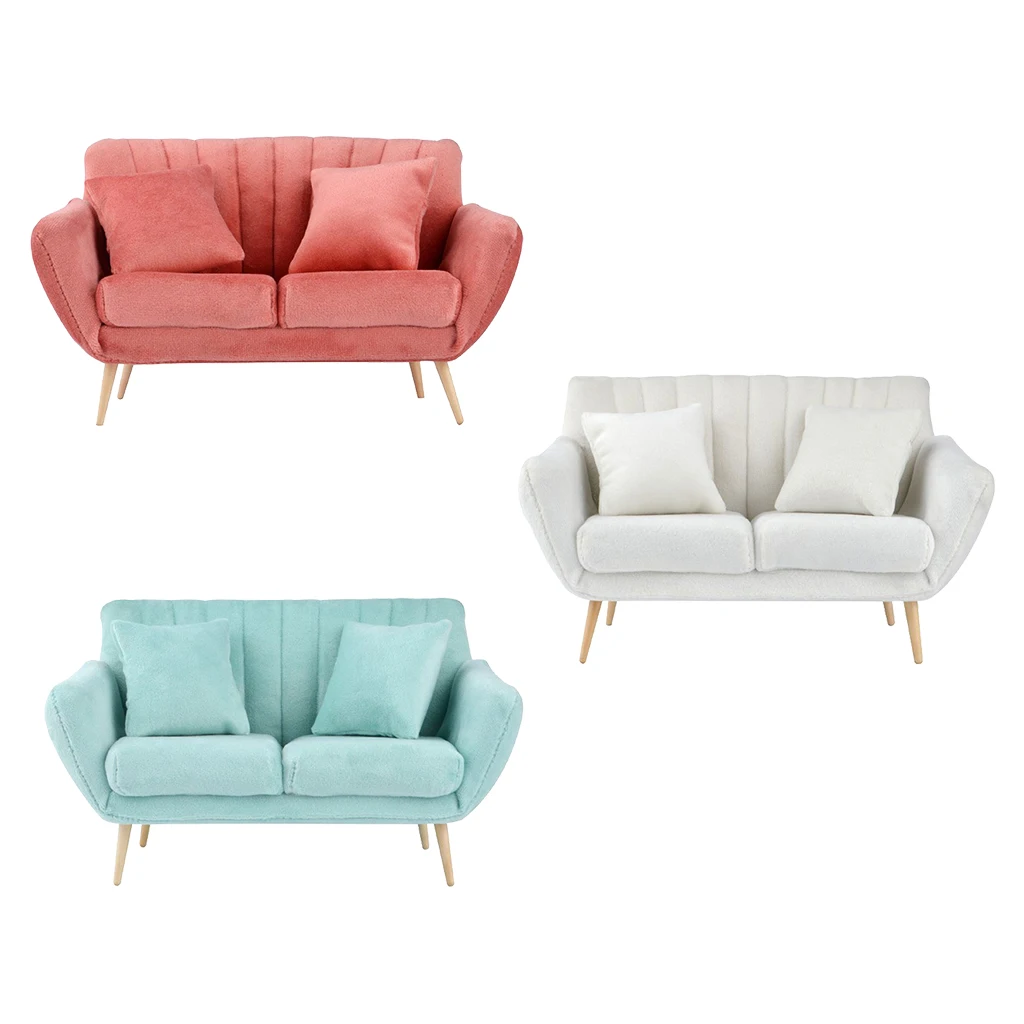 

1/12 Wood Doll House Sofa Miniature Furniture Girls Boys Play Toy Accessory