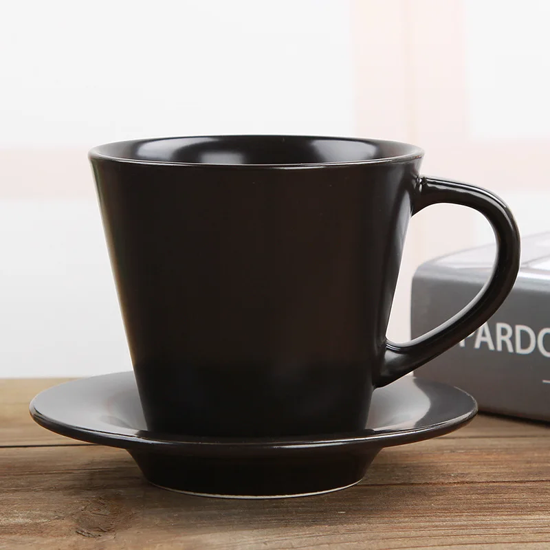 Tulips Ceramics Coffee Cups Saucers Suit European Cappuccino Latte Milk Restaurant Afternoon Tea Black TeaCup | Дом и сад