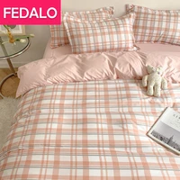 nordic style girl heart four piece bedding student dormitory spring and autumn ins simple single and double three piece