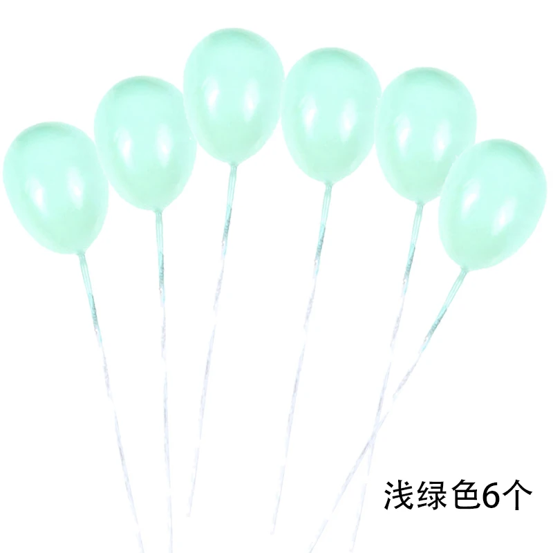 6PCS Light Green Радуга Единорог торт Топпер облако флажки для торта День рождения Дети сувениры декорирование тортов капкейк Топпер для Свадебные принадлежности украшения - Цвет: 6PCS Light Green