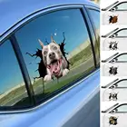 Новые креативные наклейки для автомобиля наклейки на бампер бумажные двери Индивидуализация забавная 3D трещина стерео хвост стикер автомобиля Собака аниме S9Y9
