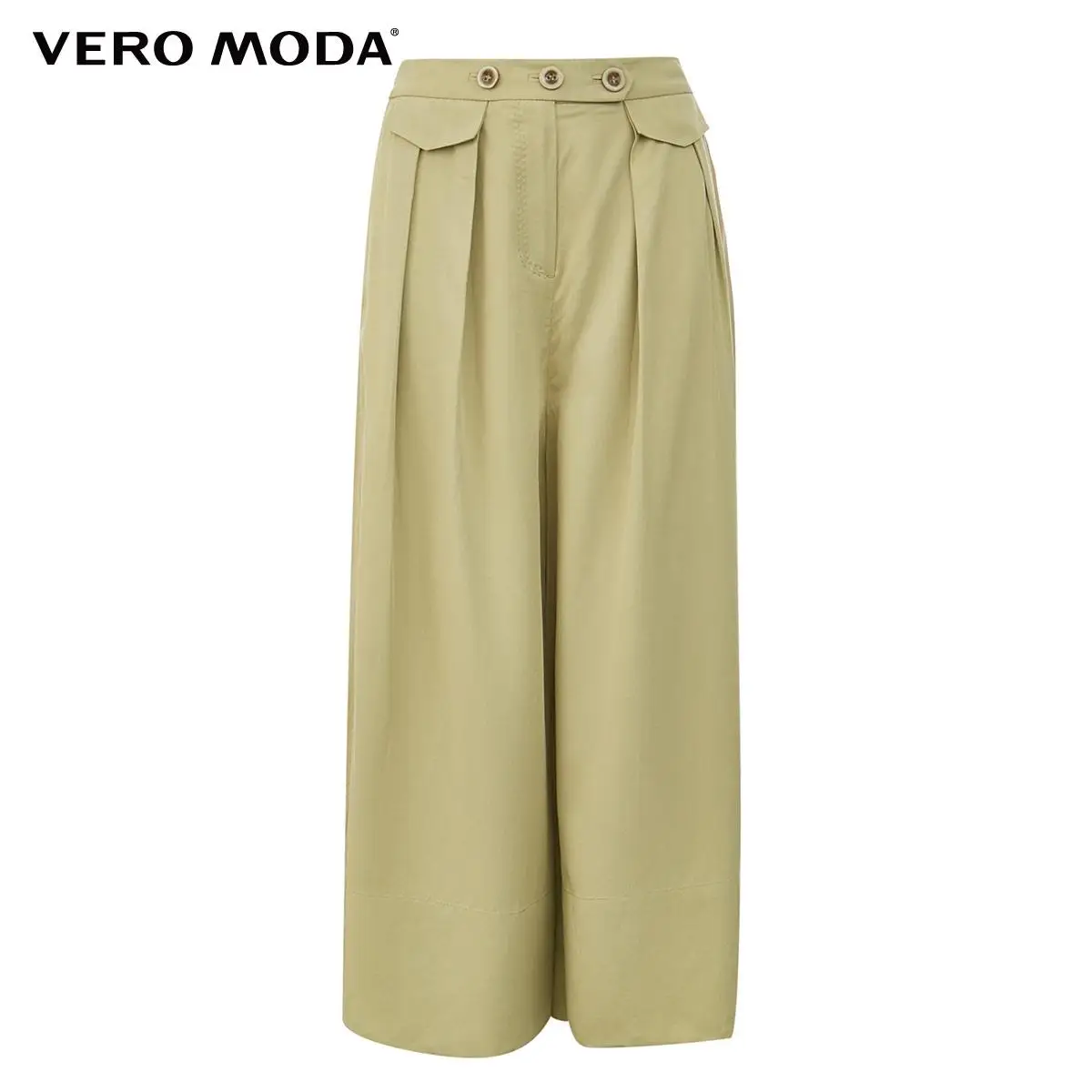 

Vero Moda Women Office Button Pleated Wide Leg Pants | 32016J519