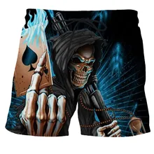 2021 Mens Pants Hot Sale Skull Horror 3D Printed Beach Short Shorts Anime Pants Streetwear Clothing Short Casual Beach Pants