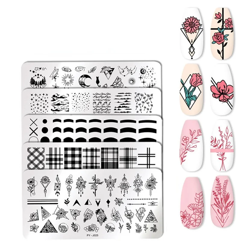 

Штамповочные пластины для ногтей с рождественским узором пластина для ногтевого дизайна штампы шаблоны для печати трафарет из нержавеющей...