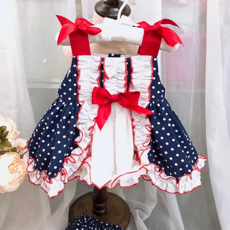 Испанское детское платье Милый заяц Детский фартук однотонное принцессы