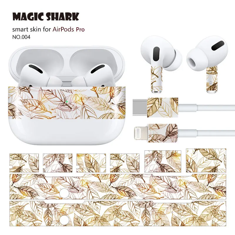  Ultra Thin Clear Leaf Flower Cartoon Panda Crayon Shinchan Stereo UV Sticker Case for Earphone Apple Airpods Pro | Мобильные