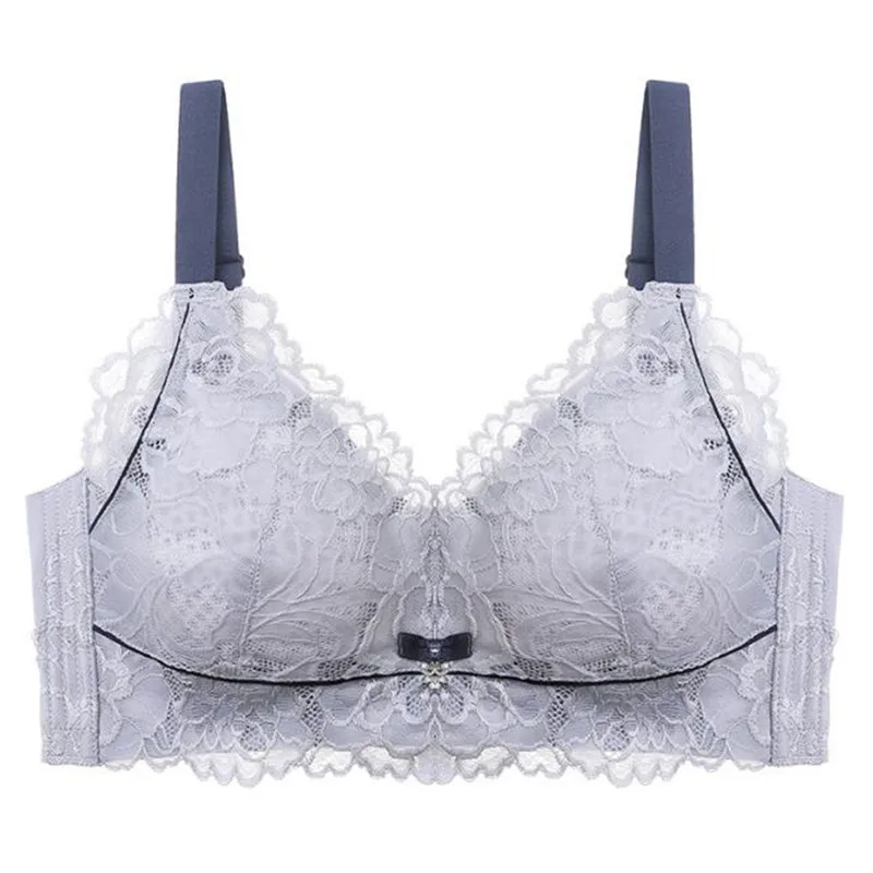 

2021 New Thin Cup Lace Bras for Women Wire Free Vest Bra Deep V Sexy Brassiere