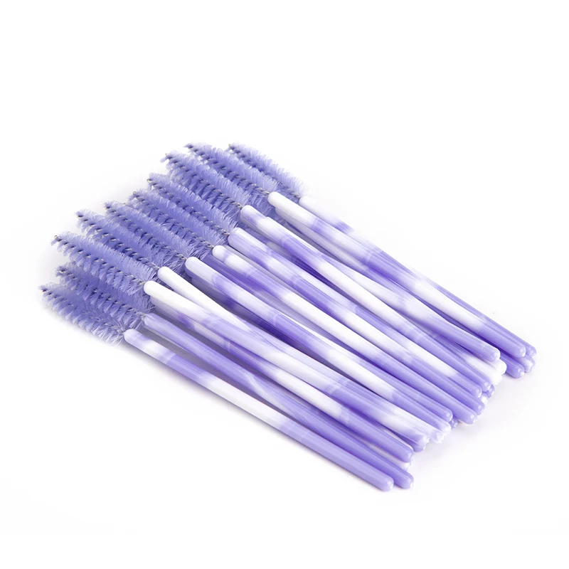 Light Purple Zwellbe Хорошее качество одноразовые 25 шт./упак. ресниц макияж кисти Мини палочки с кисточкой для туши для наращивания ресниц инструмент - Цвет: Light Purple