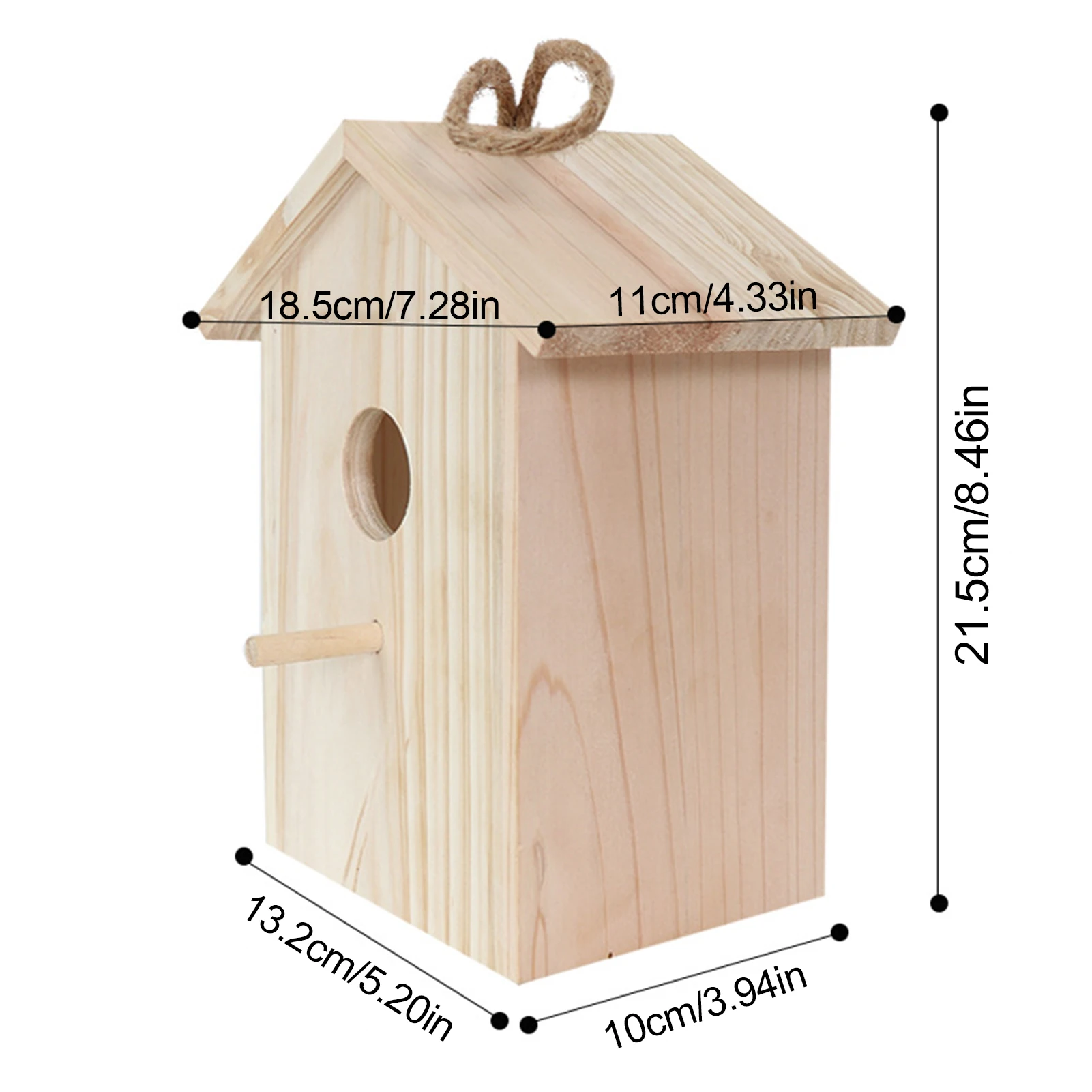 

Solid Wood Outdoor Bird's Nest Bird Feeder Villa Garden Window Decoration Bird Refuge With Suction Cup Bird's Nest Bird House