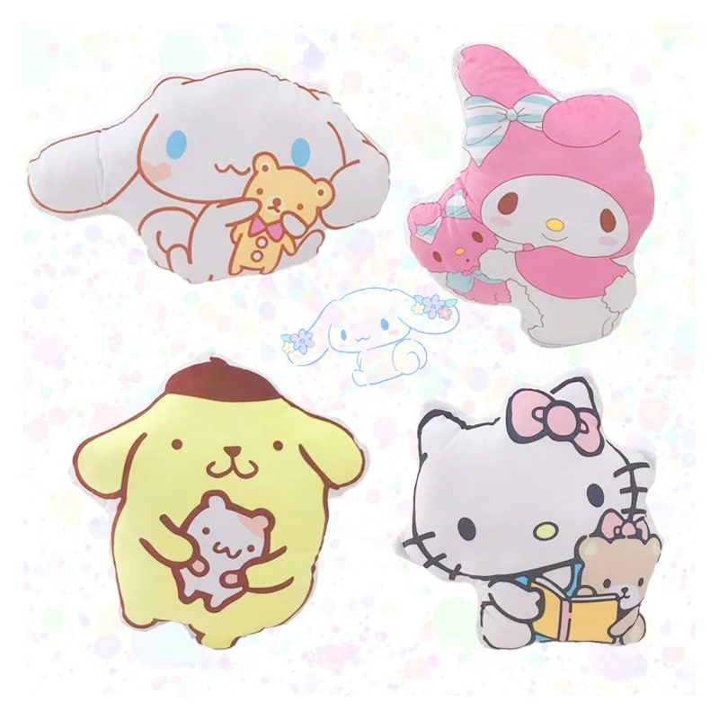 

Милая мультяшная плюшевая игрушка-подушка в виде медведя, My Melody KTcat Cinnamoroll Purin Dog, аниме плюшевый спящий успокаивающий подарок для детей