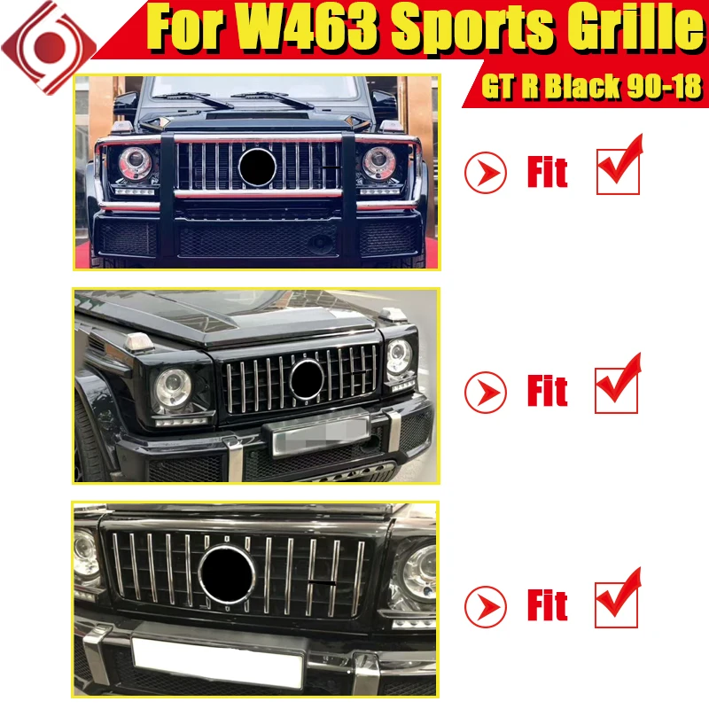 Для Mercedes G-Wagon W463 G550 G500 GTS стиль Передняя решетка гриль грили ABS глянец Черный G53 G65