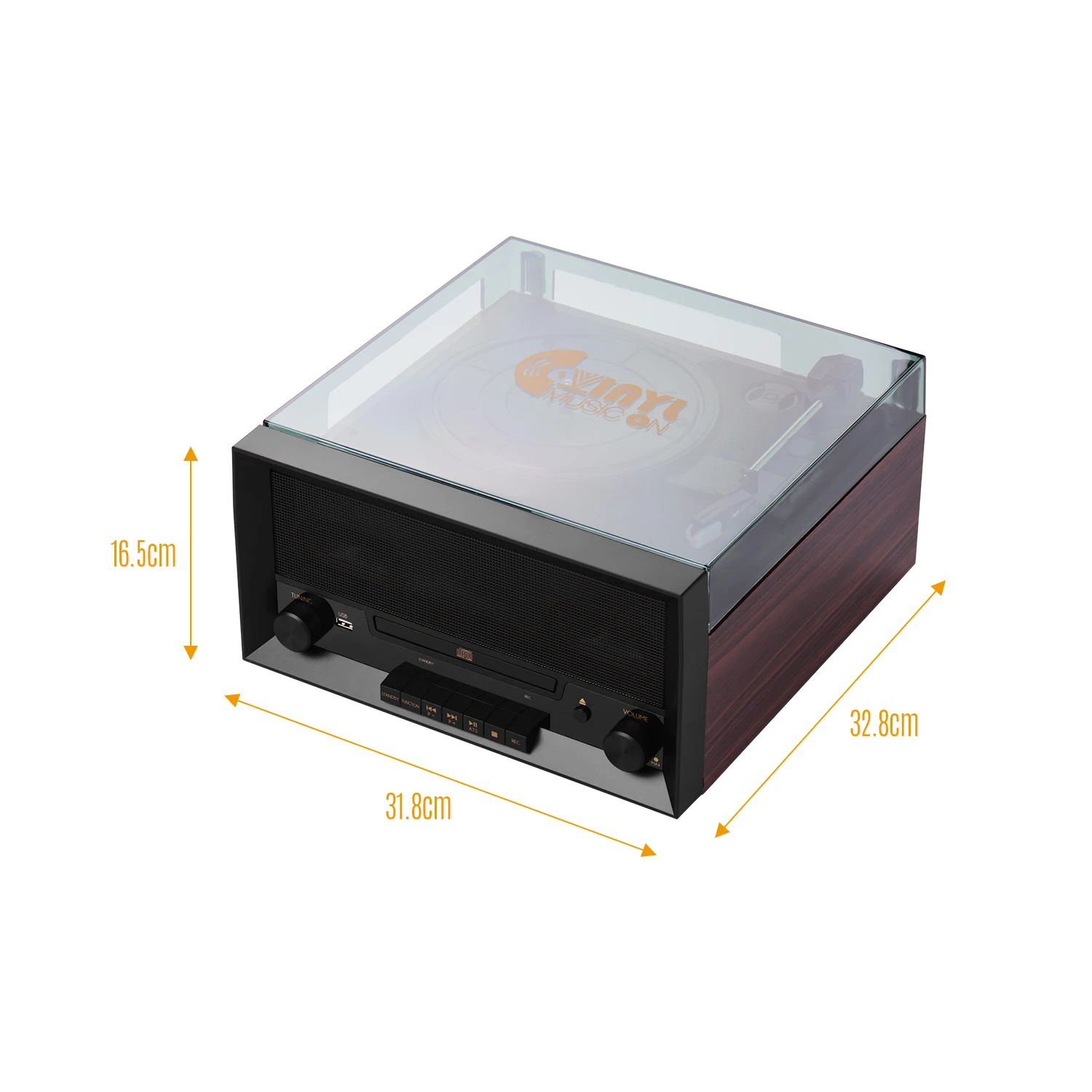 Классический 8 в 1 поворотный музыкальный центр беспроводной BT Виниловый