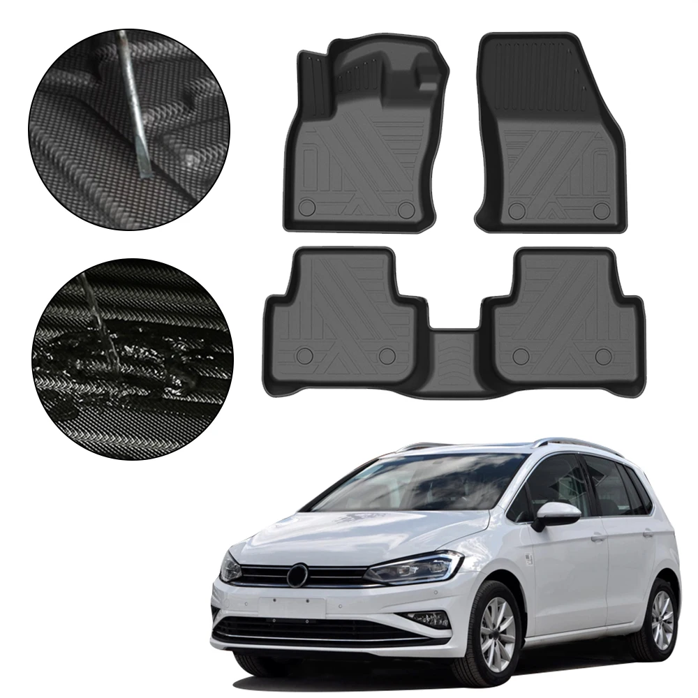 

Автомобильные коврики из ТПЭ для Volkswagen Golf Sportsvan 2016 2017 2018 2019, нескользящие накладки на ножки, автомобильный Стайлинг, резиновые автомобильные...