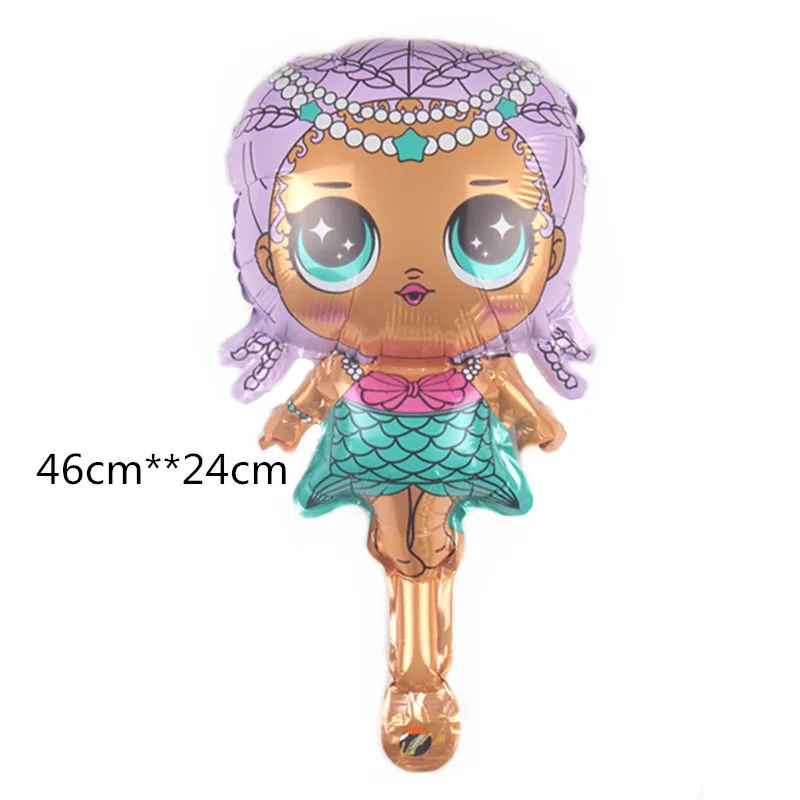 Mini purple doll День рождения кукла-сюрприз воздушный шар рождественские украшения игра награда с изображением мультипликационных персонажей для детей милые плюшевые игрушки куклы Алюминий воздушный шар - Цвет: Mini purple doll