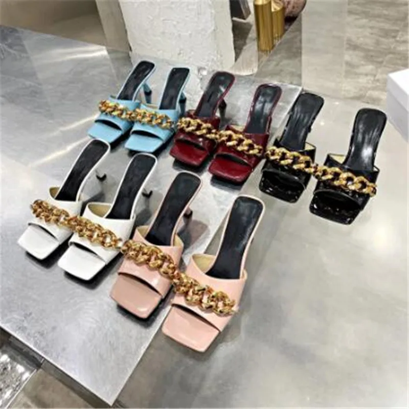 

Square Toe Women Pumps Shoes Zapatos Mujer High Heels Chain Shoes Casual Women Dress Ladies Shoes Leisure Shoes