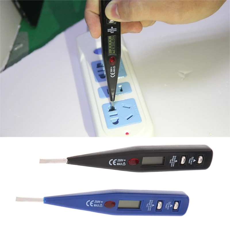 AC DC 12 250V Цифровой Напряжение кВт ч Электрический тестер Ручка детектор индукции