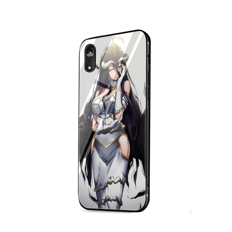 G12 Стеклянный чехол для телефона из ТПУ стекла для Apple iPhone 5 5S SE 6 6S 7 8 Plus XR X XS Max albedo Overlord - Цвет: G12