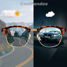 Солнцезащитные очки CoolPandas поляризационные для мужчин и женщин, модные солнечные, с фотохромными линзами в леопардовой оправе, для вождения