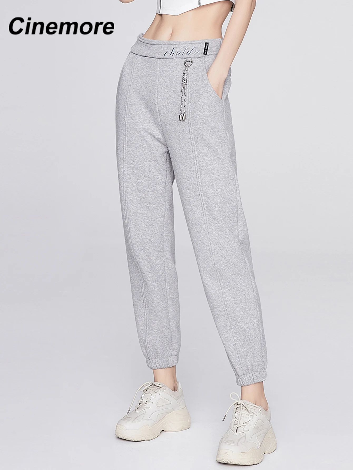 

Женские брюки для фитнеса, с высокой талией, однотонные, BK22108