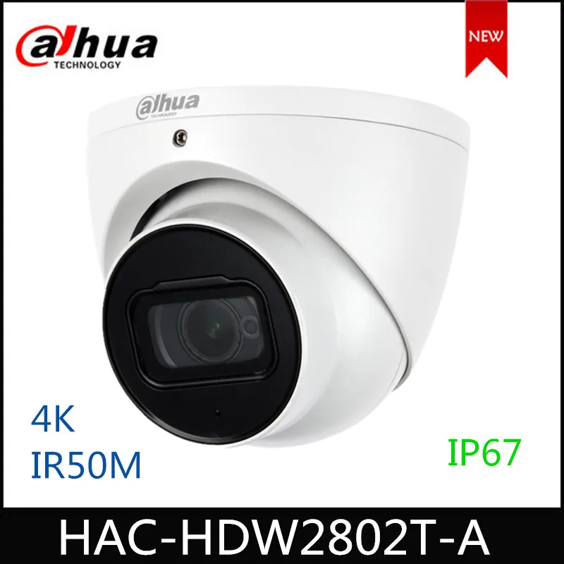 Купольная камера видеонаблюдения Dahua 4K Starlight HDCVI 8 Мп 50 м встроенный микрофон