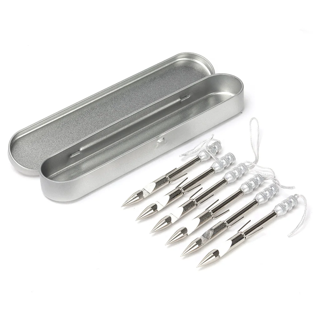 Рыболовные дротики с рогаткой 6 шт. 90 мм из нержавеющей стали|Уличные инструменты|