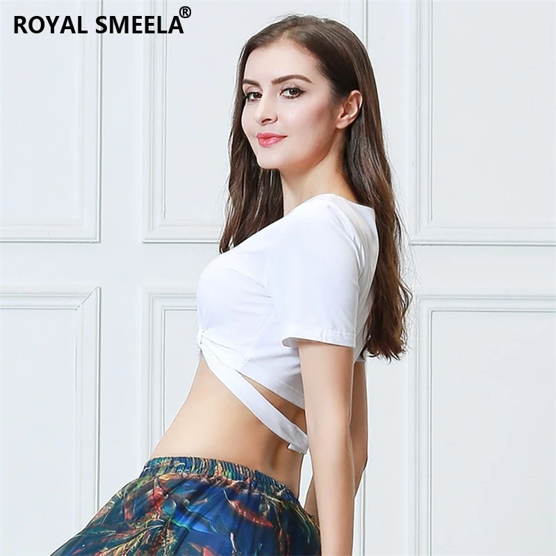 Белый укороченный топ для взрослых сексуальные топы танца живота Повседневная