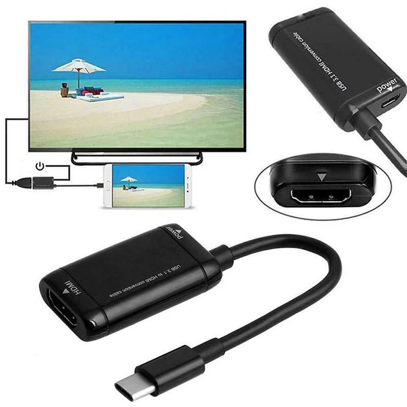 Кабель конвертера HDMI Type-C USB3.1 MHL адаптер для Android телефонов планшетов JHP-лучший |