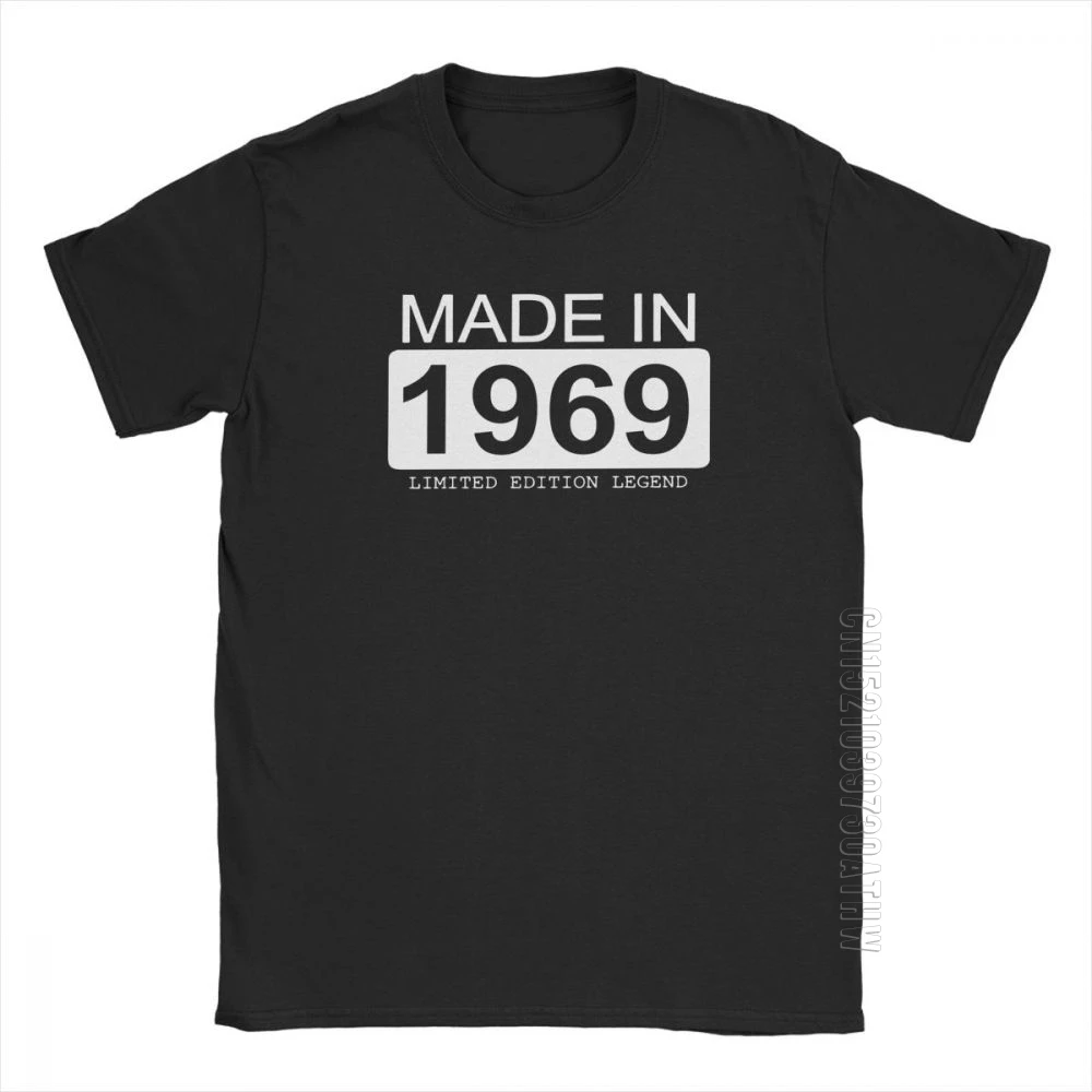 

Man Made In 1969 T Shirt Limited Edition Legend Born Birthday Anniversary T-Shirt Vintage Designer Clothing Cotton Tee Normal