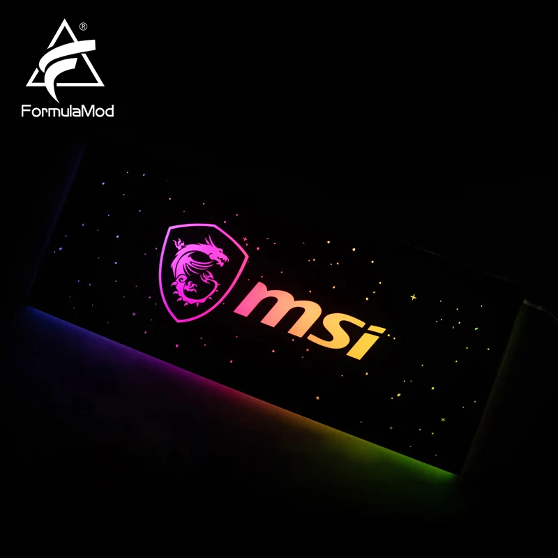 MSI-4 FormulaMod Fm-DB, декоративная задняя панель Gpu, с 5v 3 Pin Светодиодный акриловый задний план, может синхронизироваться с материнской платой - Цвет лезвия: MSI-4